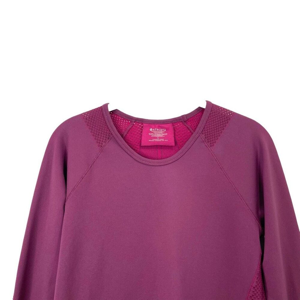 Athleta Caliber long sleeve‎ Top Burgundy red Size L - Picture 2 of 6